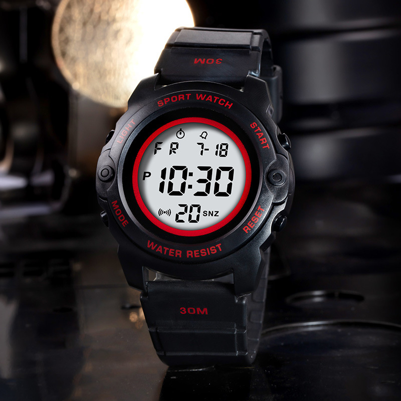 Mayorista de estudiantes varones de secundaria y secundaria adolescentes reloj electrónico de alarma de luz nocturna multifuncional reloj electrónico