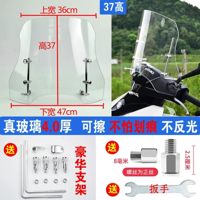 vehicle windshields, motorcycle electric | Motorcycle front windshield - real-glass-40-37-cm-high-luxury-stand-comes-with-a-wrench