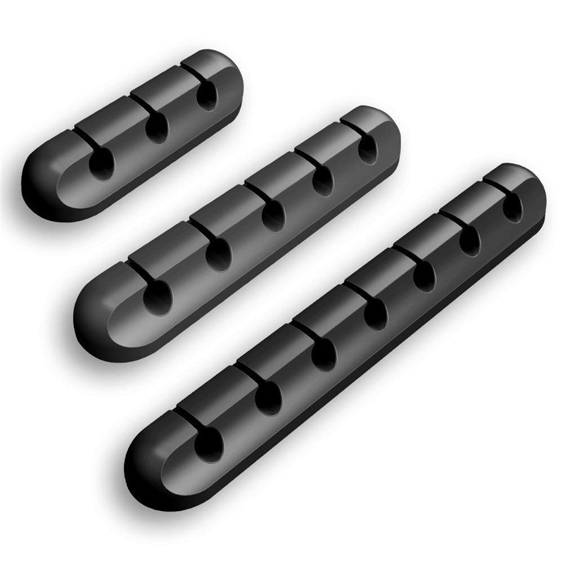 En stock fijo de silicona de escritorio organizador de cable de datos fijo Winder cable de carga organizador de cable de almacenamiento