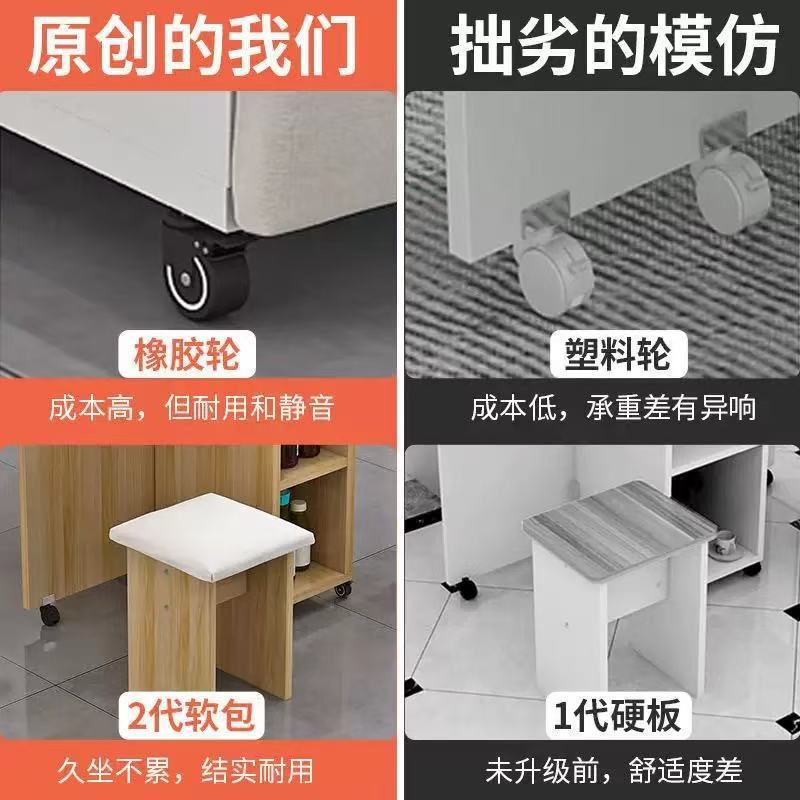 シンプルな折りたたみダイニングテーブル、可動式伸縮式小型家庭用ダイニングテーブル、家庭用の小さなテーブルに適した長方形|undefined