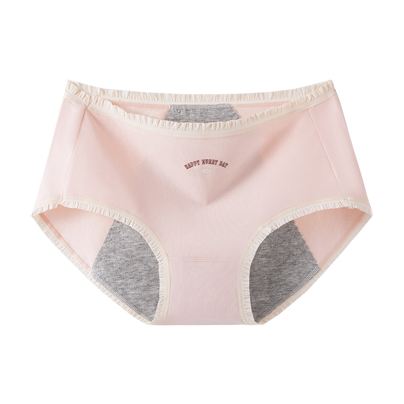 Ropa interior fisiológica de algodón puro para mujer, período menstrual, entrepierna antibacteriana, entrepierna a prueba de fugas, entrepierna larga, ropa interior especial para tía