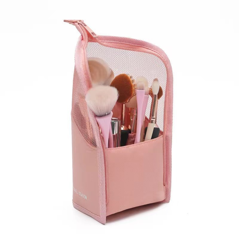 Transfronterizos ins lápiz labial de ceja lápiz labial bolsas de maquillaje de alto valor facial de hilo de red portátil de viaje de gran capacidad bolsas de maquillaje