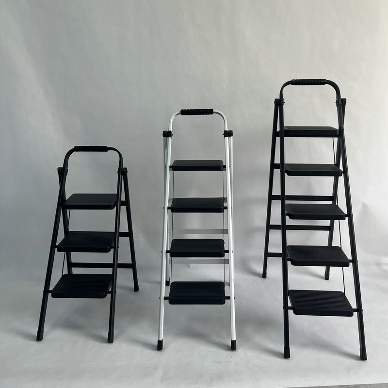 난간 포함 - 5단 사다리 흰색