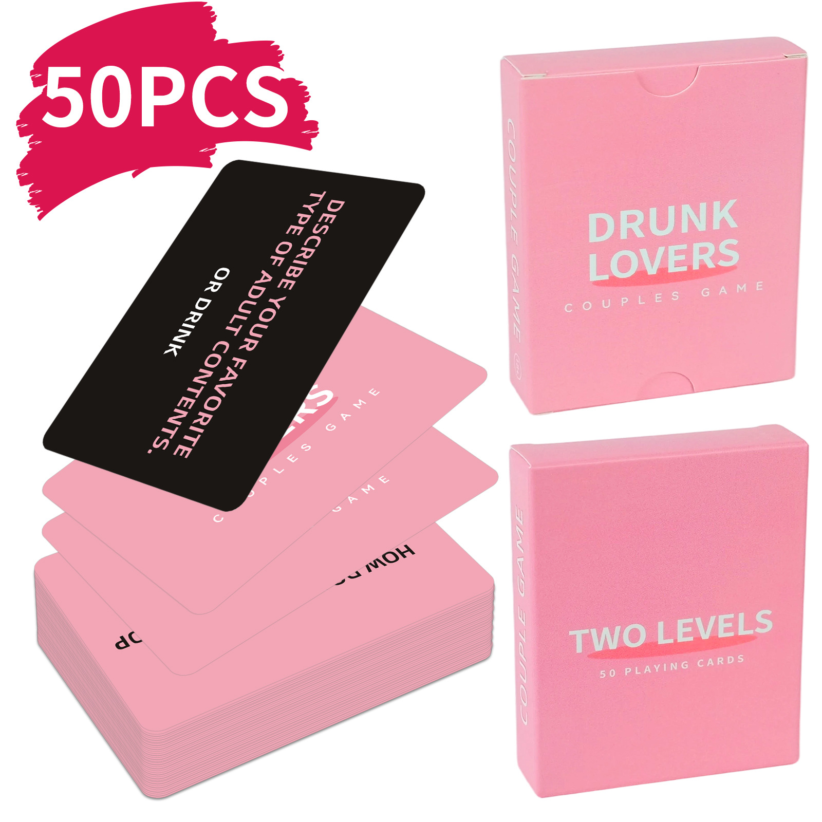 Couple Drinking Game Cards For Romantic Date Nights 50 Pack_voghion.com