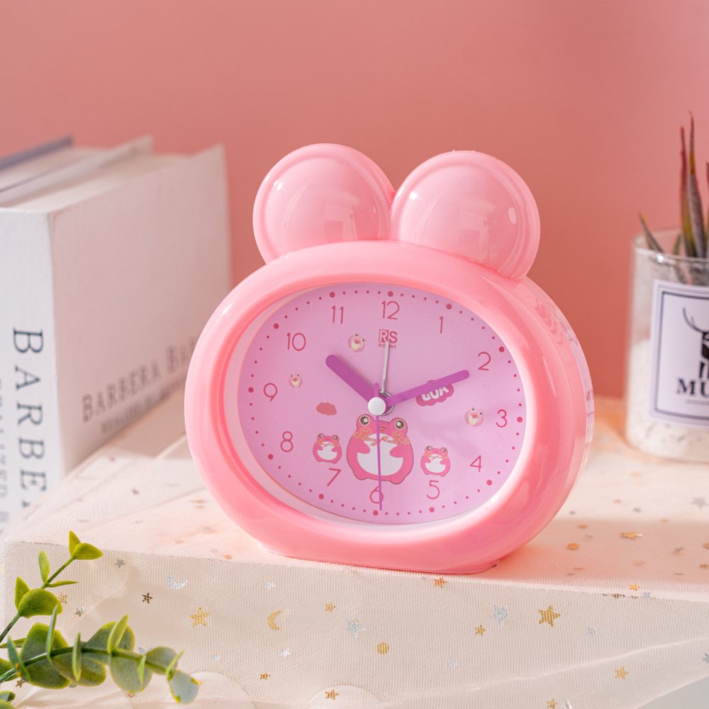 Fábrica directa de dibujos animados con luces de pantalla reloj encantador estilo minimalista estudiantes niños accesorios domésticos reloj despertador