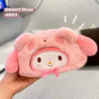 Кейс для карандашей Sanrio плюшевый, вместительный футляр для канцелярии, милый