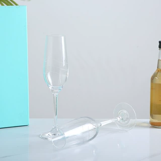 蒂家系列水晶红酒杯 一对轻奢高脚杯 葡萄酒杯刻花礼品香槟杯家用