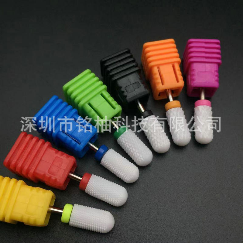 Esmalte de uñas cabeza redonda cilíndrica cabeza de molienda rápida polaco removedor de esmalte de uñas diamante esmalte de uñas accesorios de la máquina de pulir