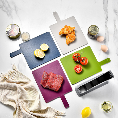 Kitchen tools creative 4-color classification plastic cutting board set PP multi-functional 4-piece set chopping board cutting board chopping board