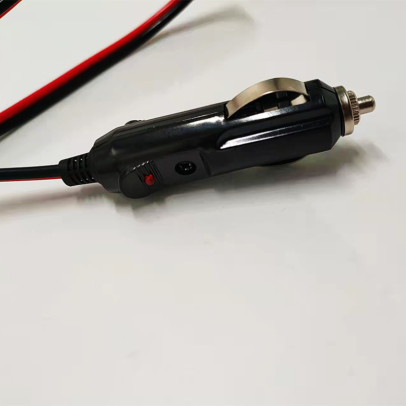 Bakelite cigarette lighter 12/24V car charger extension cable cigarette lighter male plug battery clip cigarette lighter with O-shaped terminal