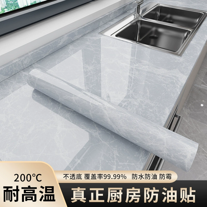 Защитная пленка для кухонного стола мрамор, алюминиевая фольга, маслостойкие наклейки, водонепроницаемые, влагостойкие, устойчивые к высоким температурам, наклейки, самоклеящиеся, непрозрачные, дно