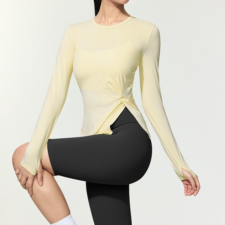 Otoño y invierno lu lu ropa de yoga mujer amazon popular suelta rápida secado fitness yoga ropa de yoga de manga larga