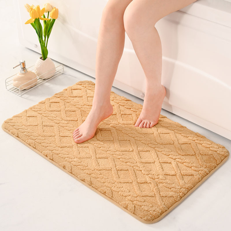 Alojamiento de baño de algodón de algodón, alfombra de absorción de agua, alfombra de piso de baño, alfombra de piso de baño gruesa, alfombra de piso de baño resistente a la suciedad