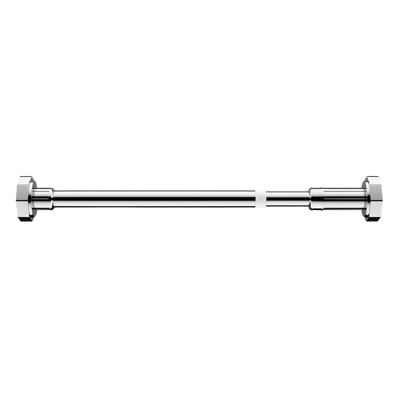 No Punching Stainless Steel Telescopic Rod Bathroom Shower Curtain Rod Household Multi-Functional Clothes Drying Rod Thickeneded Traceless Telescopic Rod