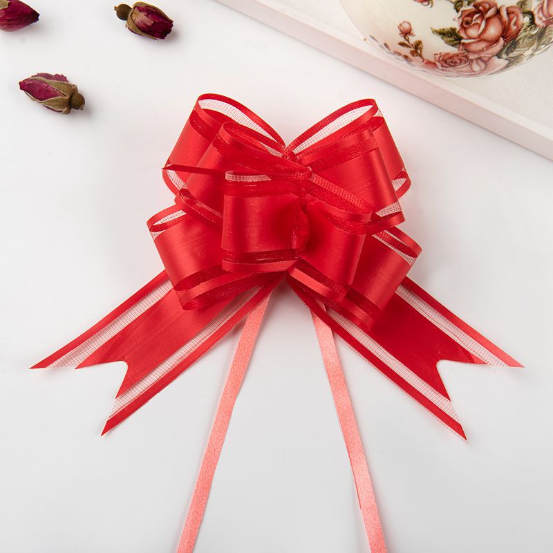 Comercio exterior transfronterizo 30 de tamaño mediano natural elegante hilo de nieve arco flor tirada a mano regalo de Navidad embalaje de flores Flor de tirón