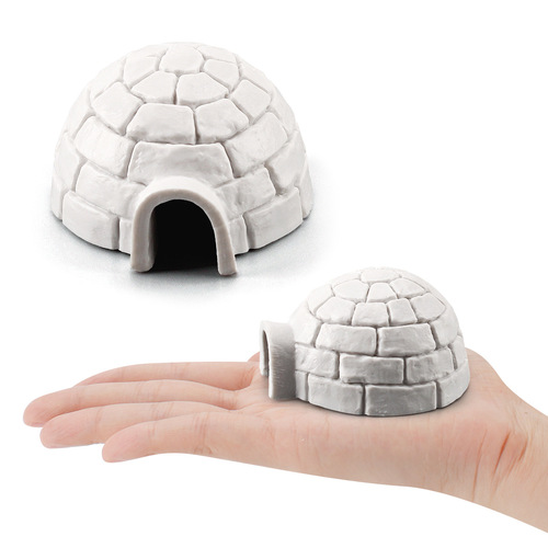 Cross-border simulation arctic building igloo model mini snow house sandbox landscape animal hideout decorative ornament