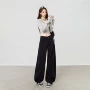 爆款秋冬高腰黑色牛仔裤