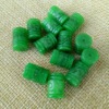 Relief dry green emerald iron dragon raw accessories jade film double happy tree leaf petal jade tube road with pearl lotus jade ring