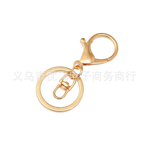 Manufacturer zinc alloy lobster clasp three-piece set key chain iron ring 8-character chain jewelry luggage accessories wholesale