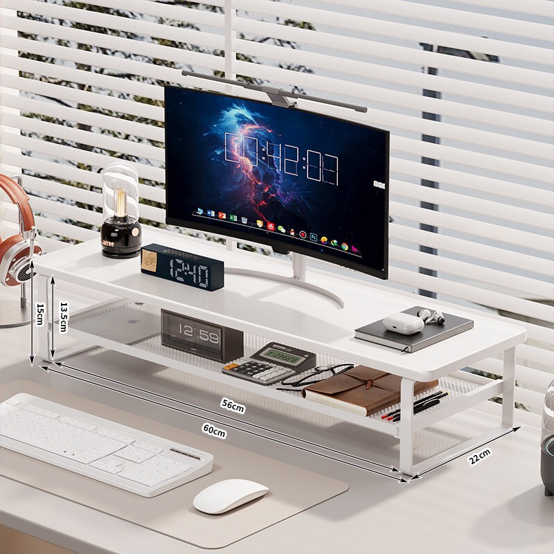 Computer height-adjustable stand, desktop monitor stand, laptop cooling rack, suspended bracket, office desk storage shelf Computer height-adjustable stand, desktop monitor stand, laptop cooling rack, suspended bracket, office desk storage shelf