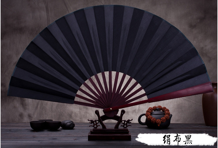 Fabricante de publicidad personalizado arte de regalo ventilador plegable ventilador personalizado seda papel de arroz en blanco gran ventilador de hueso de bambú