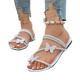 Cross-border plus size butterfly two-wear sandals women 2025 European and American flat slippers with skirt beach sandals women