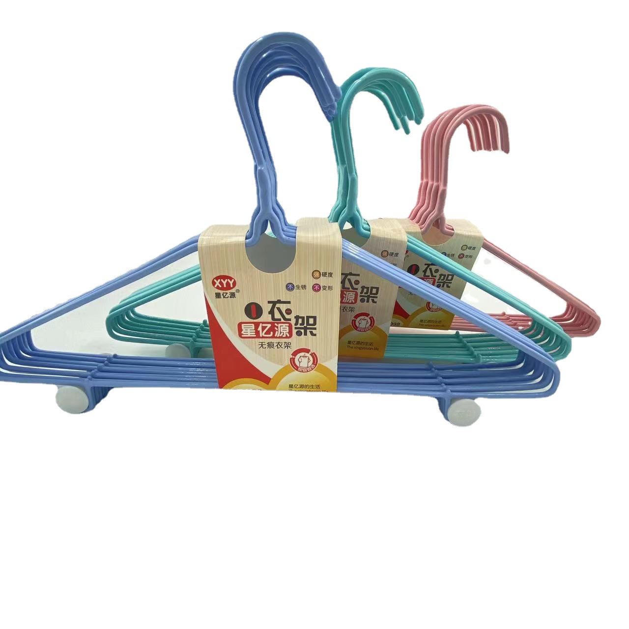 Percha hogar plástico recubierto de alambre de acero con gancho alargado espesado percha antideslizante durable húmedo y seco puesto de suspensión