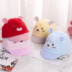 Manufacturer wholesale baby hats 0-3-6 months spring and summer baby caps baby sun visor newborn hats