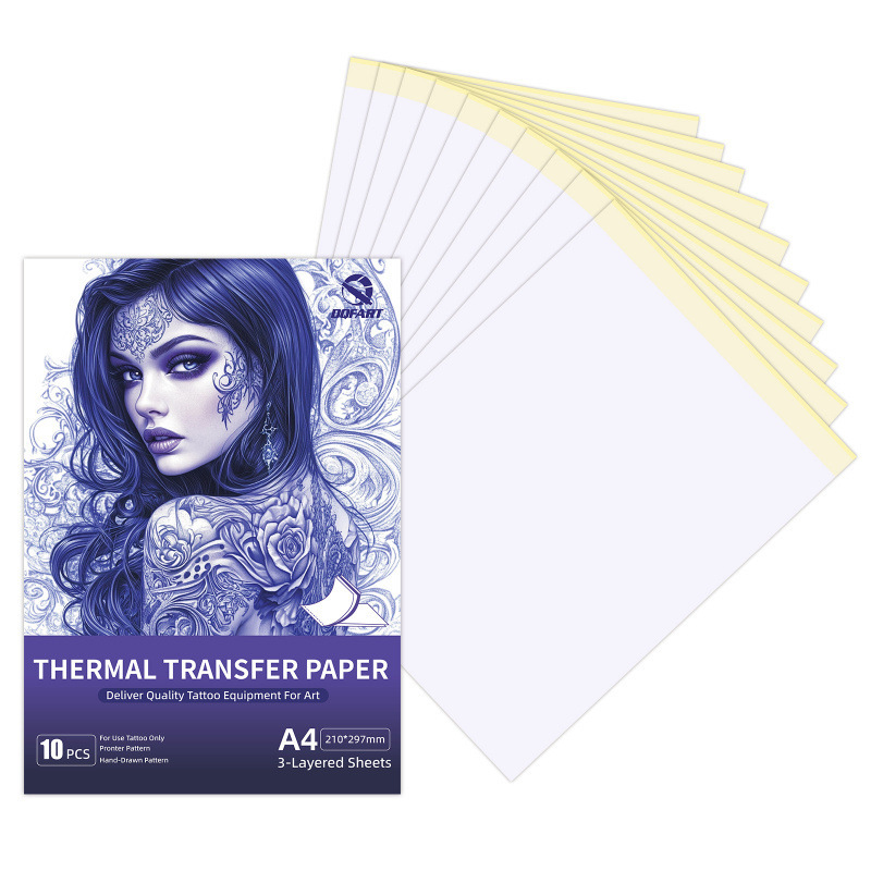 Dqfart Tattoo Transfer Paper 10 Sheets of Tattoo Copy Paper Cross-Border Hot Style Can Be Hand-Painted and Thermosensitive 4-Sheet Paper