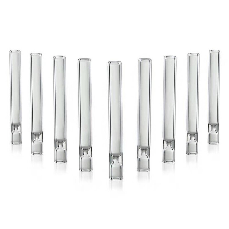 Factory Direct Supply 100mm Glass Pipe Transparent Og High Stretch Silicone Juice Straw Filter Straw Cigarette Accessories