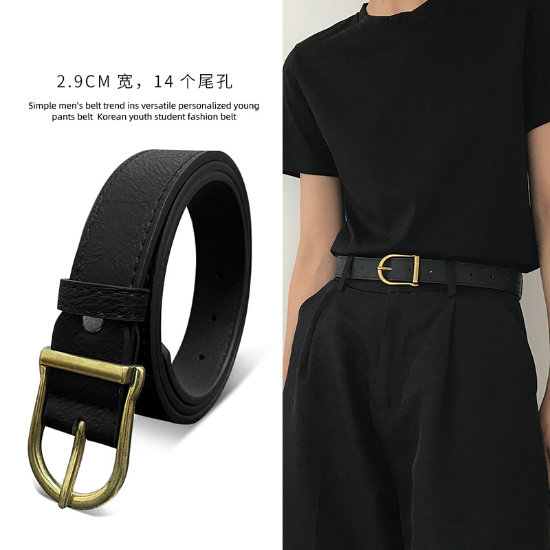 Nuevo ins estilo retro cinturón de las mujeres al por mayor simple todo partido pantalones cinturón moda estilo coreano pantalones decorativos cinturón