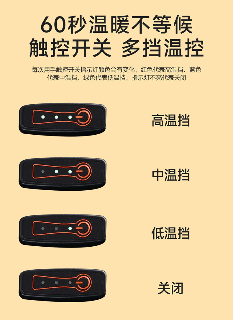 USB Interface Heated Car Seat Cushion Main Driver Single Seat Home Car Heated Square Cushion Winter Electric Heating Pad Cross-Border
