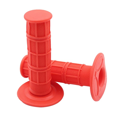 Handle cover grip cover motorcycle off-road vehicle accessories modified monochrome soft grip handle rubber handlebar rubber silicone cover (Motorcycle Handle Cover) - red