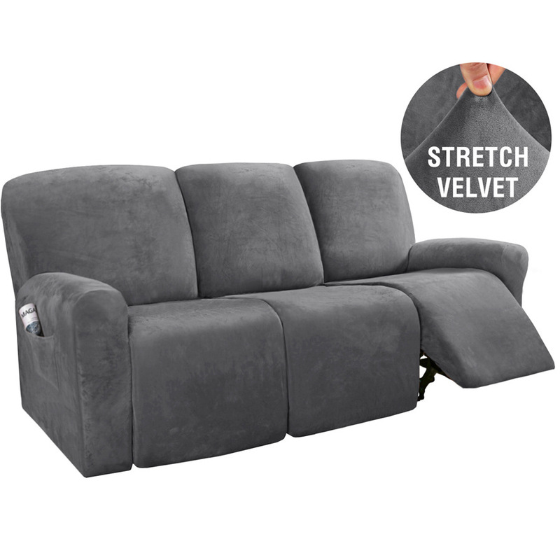 Cross-Border Chivas Sofa Cover Silver Fox Velvet Leisure Chair Sofa Cover Full-Cover Electric Recliner Velvet Protective Cover