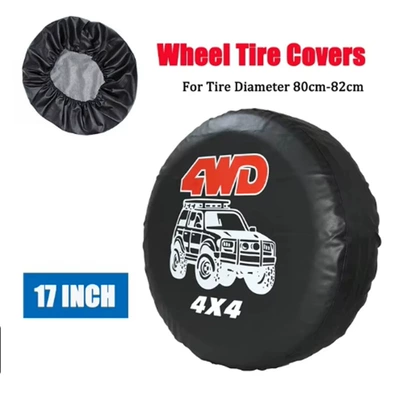 Dust Cover Suitable for Cars, Spare wheel cover - black-thickened-tire-cover-pull-rod-bag-17inch-2xl80-82cm-thickened-cy-63