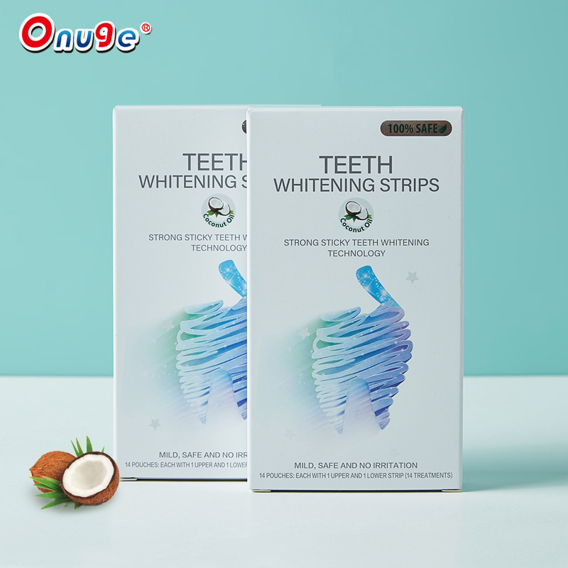 Onoje 6D US Teeth Patch Coconut Oil 6% Hydrogen Peroxide Dry Teeth Whitening Patch Cross-border Whitening Teeth Patch