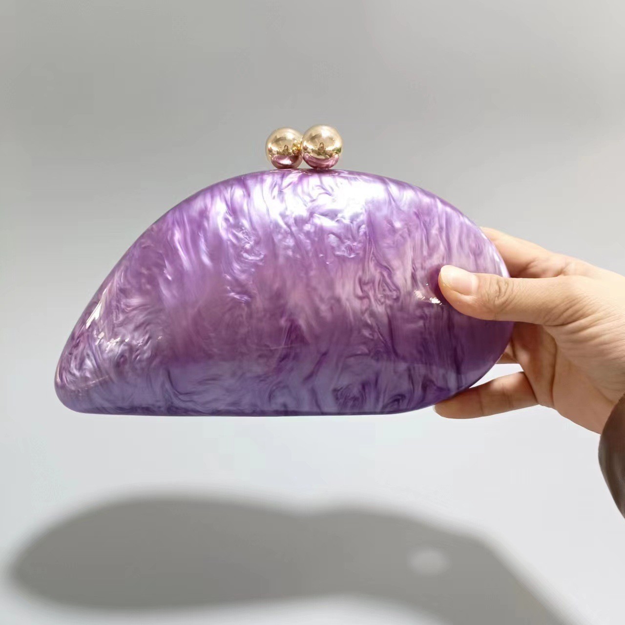 New Women's Cross-border Foreign Trade Dumpling Pressed Evening Shoulder Crossbody Wedding And Banquet Clutch, Chain_voghion.com