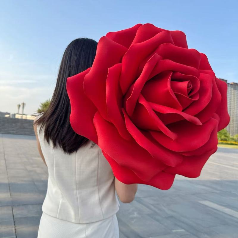 纸艺花橱窗美陈商场活动场景布置巨型仿真纸花婚礼布置巨型纸花|undefined