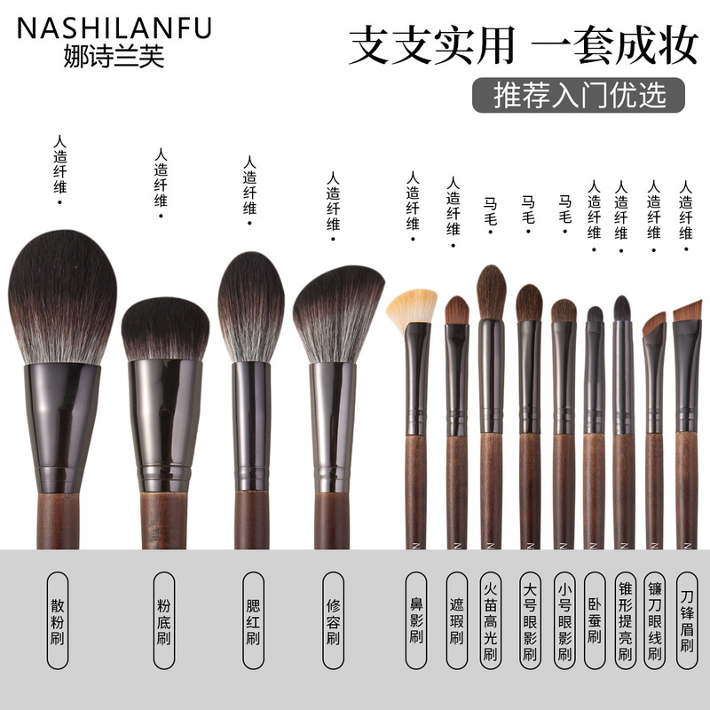 沧州新款跨境动物毛眼部刷套装散粉腮红刷眼影修容化妆刷美妆工具|undefined