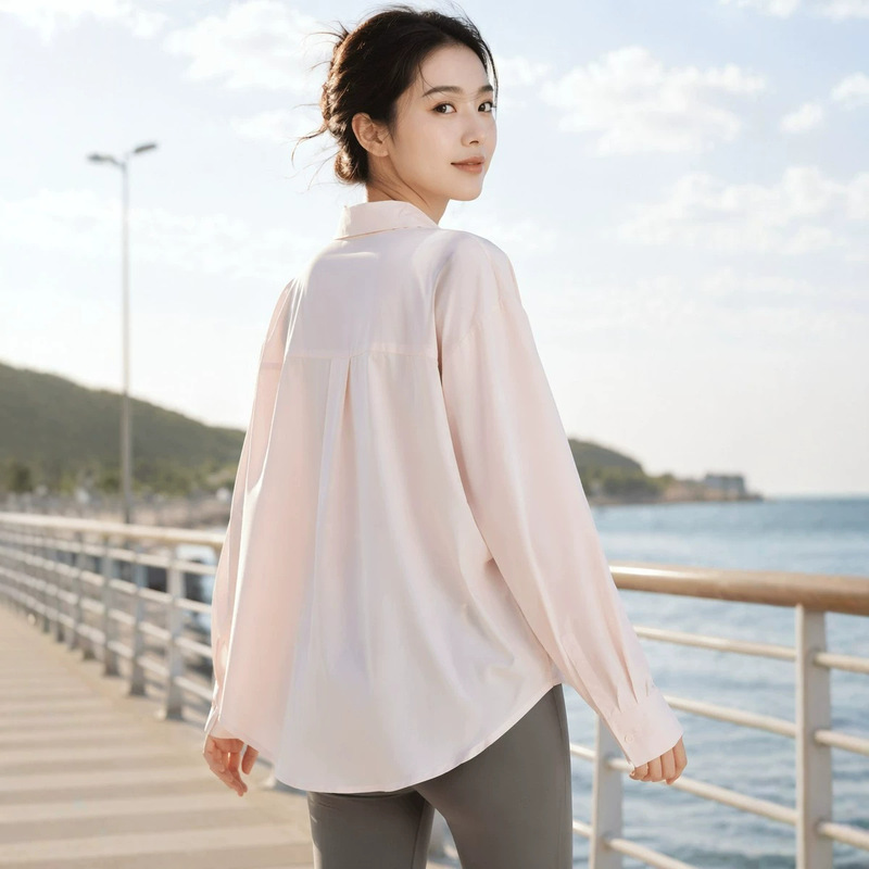 Ono-Style Upf200+ Nylon Sun Protection Shirt for Women, Ice-Feel Breathable Sun Protection Cardigan, Air Conditioning Shirt