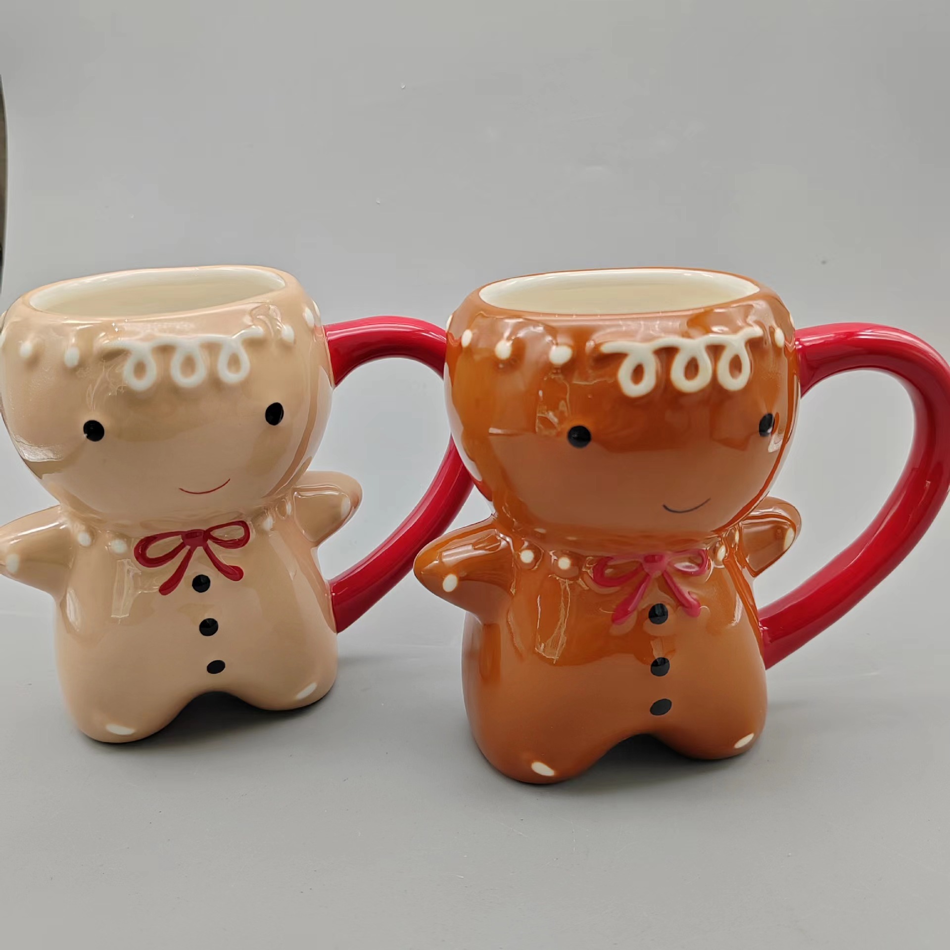 Cross-Border Gingerbread Man Christmas Mug Cookie Ceramic Water Cup_voghion.com