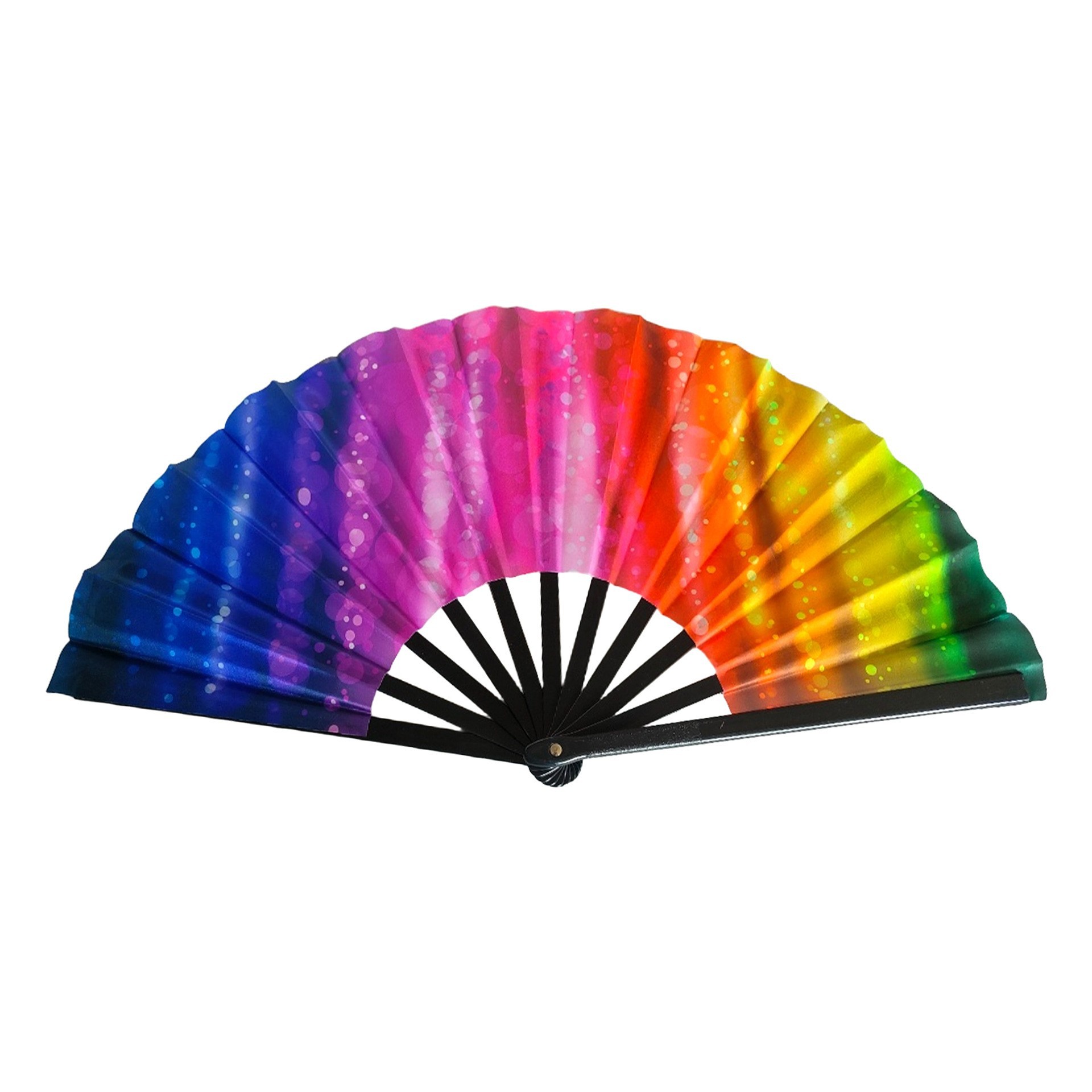 Abanico Plegable de Kung Fu de 33 cm de Plástico para Danza y Artes Marciales