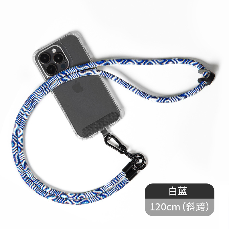 Cordón de teléfono móvil al por mayor crossbody ajustable avanzado Halter muñeca tejida Sling back clip caja del teléfono móvil correa de cordón