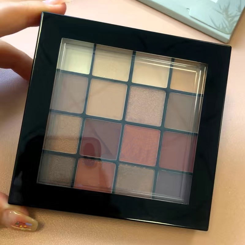 翠黛工厂眼影盘大地色16单色哑光彩妆眼妆修容彩妆盘定制加工oem