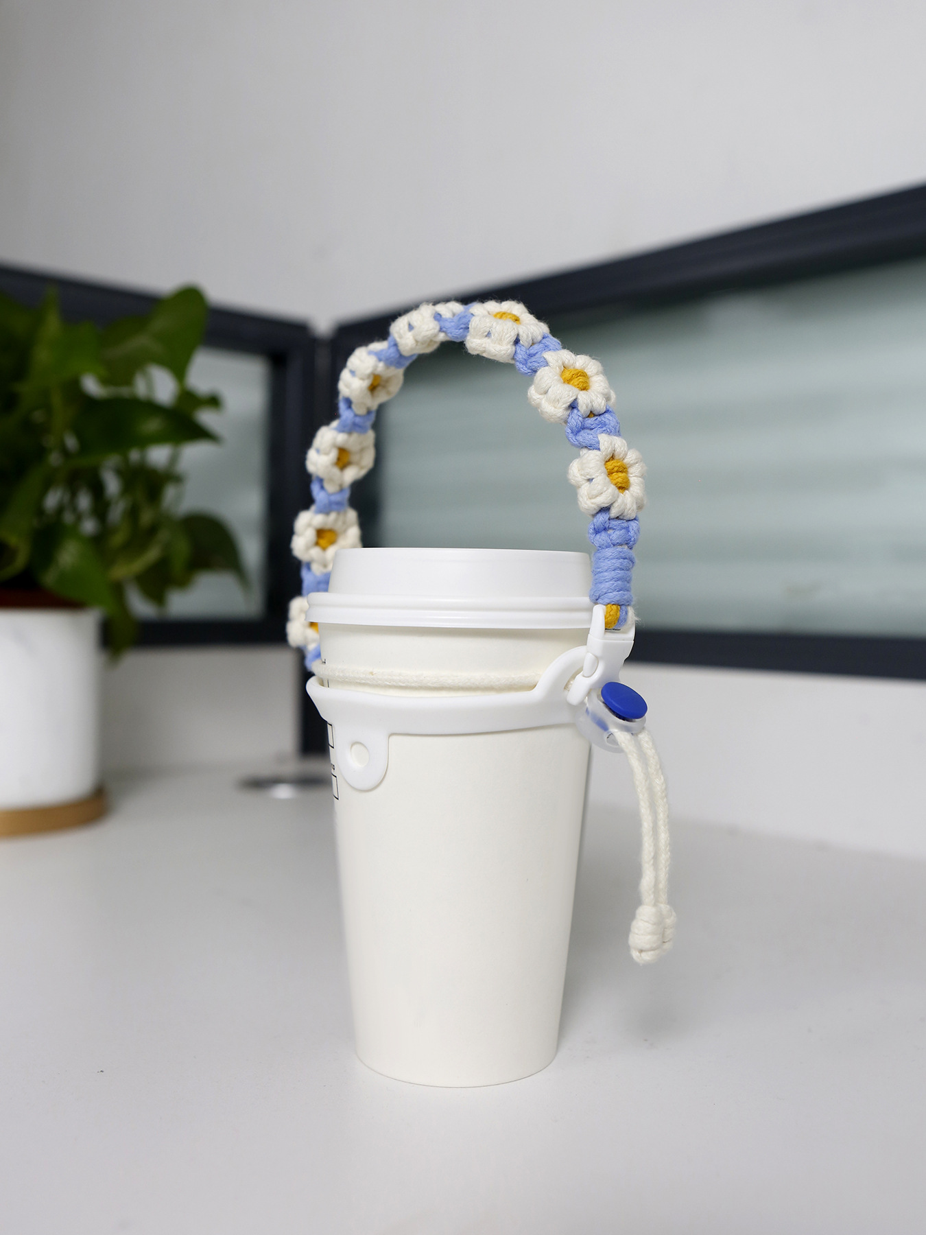 43g Weight Water Cup Belt Kitchen and drinking utensils 1 Piece Quantity Daily Occasion String Material Flower Pattern Casual Style Casual Flower String Water Cup Belt 1 Piece 2