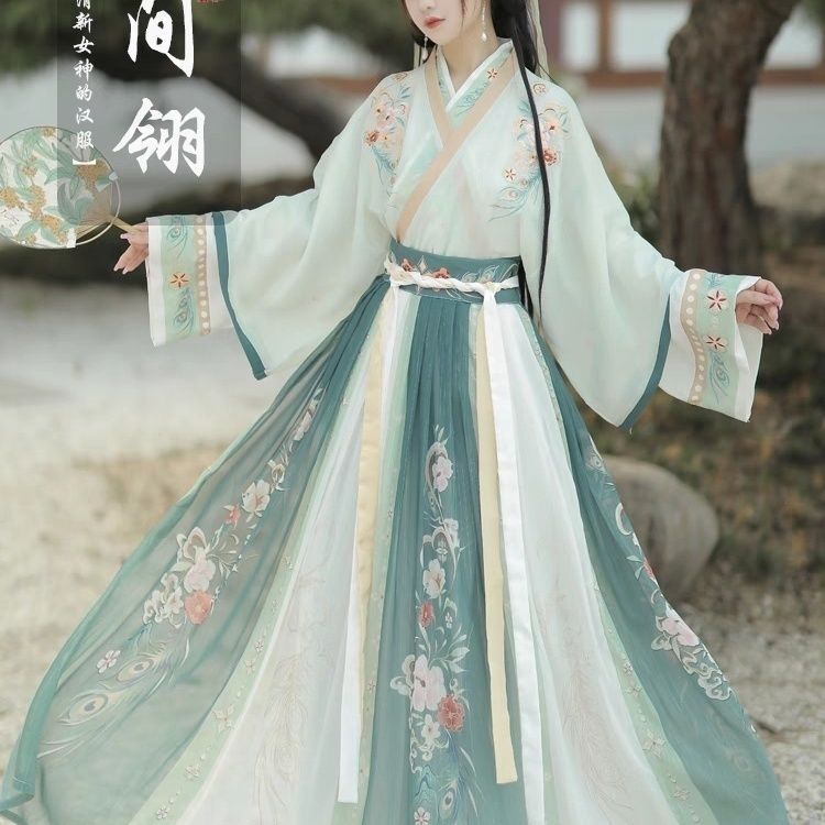 Original Authentic Chinese Hanfu Style Cross-Collar Women's Waist-Length Student Super Fairy Spring, Summer, Summer and Autumn