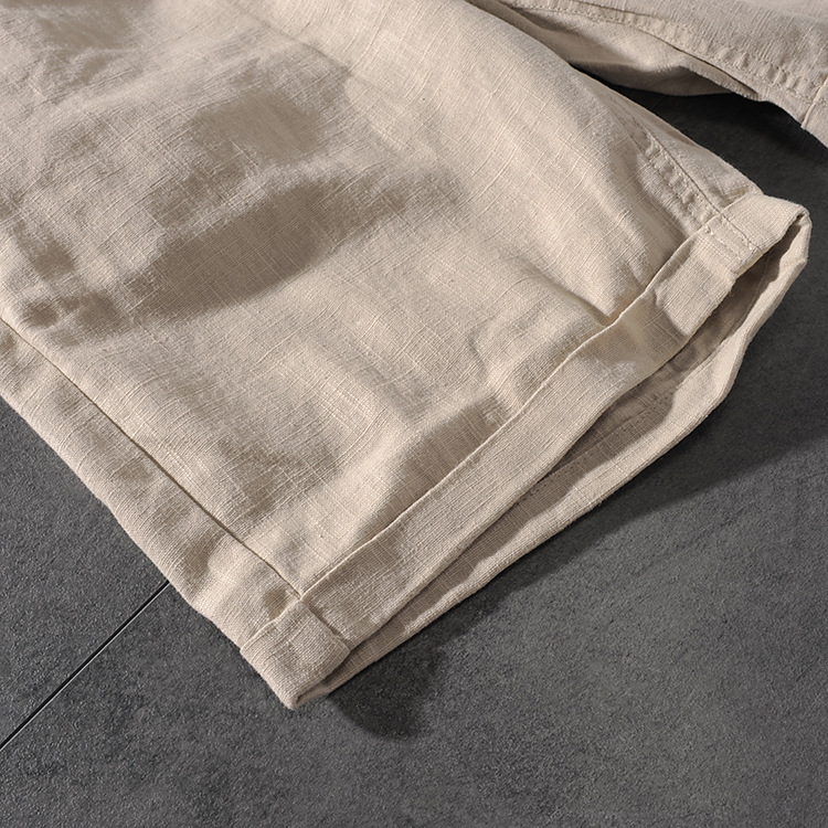 DEESMANCE and CO spring/summer American comfortable wash cotton linen simple men's casual pants five-point pants 277 41 DEESMANCE and CO spring/summer American comfortable wash cotton linen simple men's casual pants five-point pants 277 41
