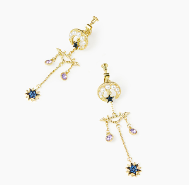 157# ear clip-gold-ear clip style