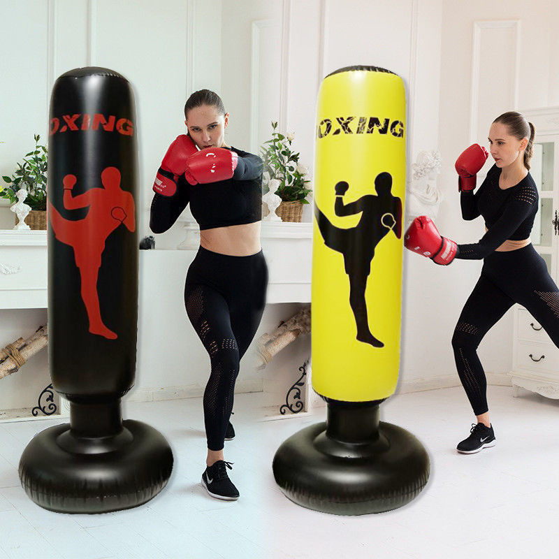 Inflatable Boxing Column That Can Be Filled with Water or Sand, Thickened Pvc, Non-Falling Punching Bag, Fitness Children's Standing Boxing Column