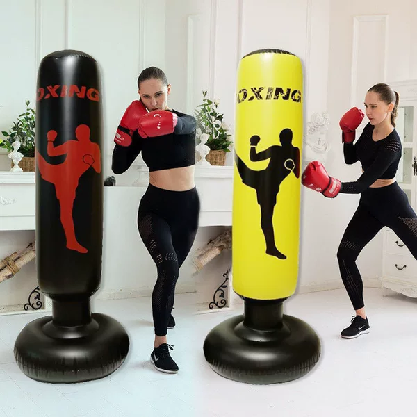 Inflatable Boxing Column That Can Be Filled with Water or Sand, Thickened Pvc, Non-Falling Punching Bag, Fitness Children's Standing Boxing Column